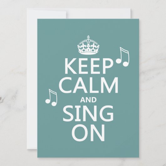 Behalt Calm und Sing On - alle Farben Einladung (Vorderseite)