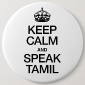 Behalt Calm und Speak Tamil Button (Vorderseite)