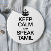Behalt Calm und Speak Tamil Button (Beispiel)