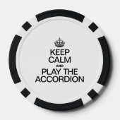 BEHALT CALM UND SPIELE DAS ACCORDION POKERCHIPS (Rückseite)