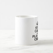 BEHALT CALM UND SPIELE DAS CELLO KAFFEETASSE (Mittel)