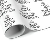 BEHALT CALM UND SPIELE DAS OCTAVE MANDOLIN GESCHENKPAPIER (Rolleneckpunkt)