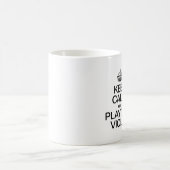 BEHALT CALM UND SPIELE DAS VIOLIN KAFFEETASSE (Mittel)