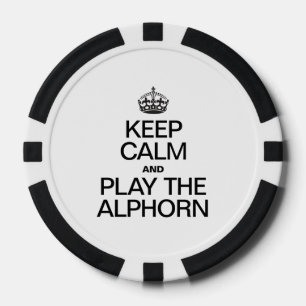 BEHALT CALM UND SPIELE DEN ALPHORN POKERCHIPS