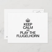 BEHALT CALM UND SPIELE DEN FLUGELHORN POSTKARTE (Vorne/Hinten)