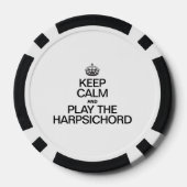 BEHALT CALM UND SPIELE DIE HARPSICHORD POKERCHIPS (Rückseite)