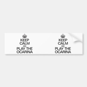 BEHALT CALM UND SPIELE DIE OCARINA AUTOAUFKLEBER