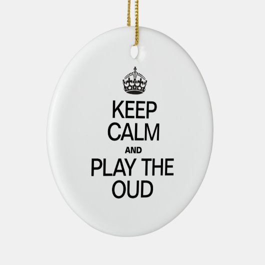 BEHALT CALM UND SPIELE DIE OUD KERAMIKORNAMENT (Rechts)