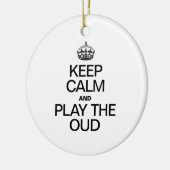 BEHALT CALM UND SPIELE DIE OUD KERAMIKORNAMENT (Links)