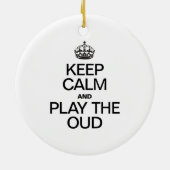 BEHALT CALM UND SPIELE DIE OUD KERAMIKORNAMENT (Hinten)