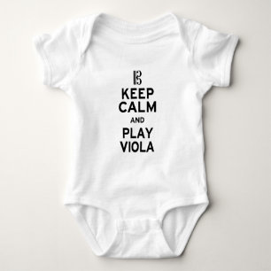 Behalt Calm und spiele Viola Baby Strampler