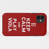Behalt Calm und spiele Viola Case-Mate iPhone Hülle (Rückseite (Horizontal))