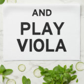 Behalt Calm und spiele Viola Geschirrtuch (Gefaltet)