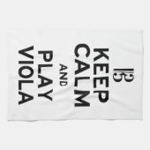 Behalt Calm und spiele Viola Geschirrtuch (Horizontal)