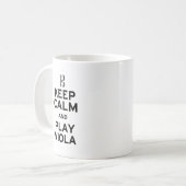 Behalt Calm und spiele Viola Kaffeetasse (Vorderseite Links)