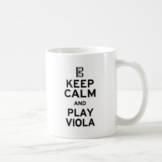 Behalt Calm und spiele Viola Kaffeetasse (Rechts)