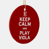 Behalt Calm und spiele Viola Keramik Ornament (Rechts)