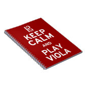 Behalt Calm und spiele Viola Notizblock (Rechte Seite)