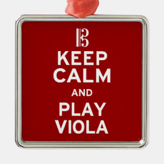 Behalt Calm und spiele Viola Ornament Aus Metall