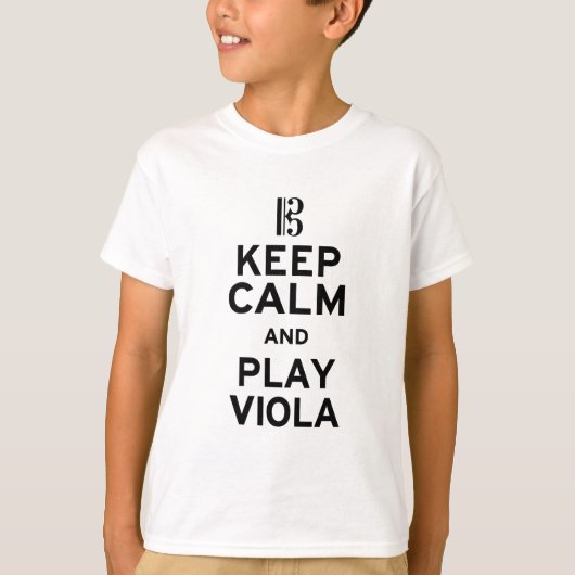 Behalt Calm und spiele Viola T-Shirt (Vorderseite)