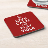 Behalt Calm und spiele Viola Untersetzer (Linke Seite)
