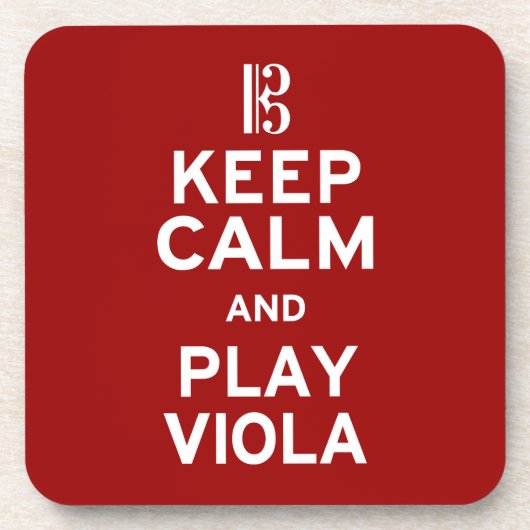 Behalt Calm und spiele Viola Untersetzer (Vorderseite)