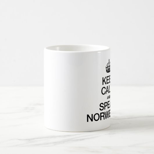 BEHALT CALM UND SPRECHEN NORWEGIEN KAFFEETASSE (Mittel)