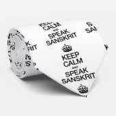 BEHALT CALM UND SPRECHEN SANSKRIT KRAWATTE (Gerollt)