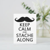 Behalt Calm und Stache Along Postkarte (Stehend Vorderseite)