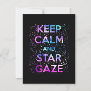 Behalt Calm und Star Gaze Stargazer Stargazer Postkarte