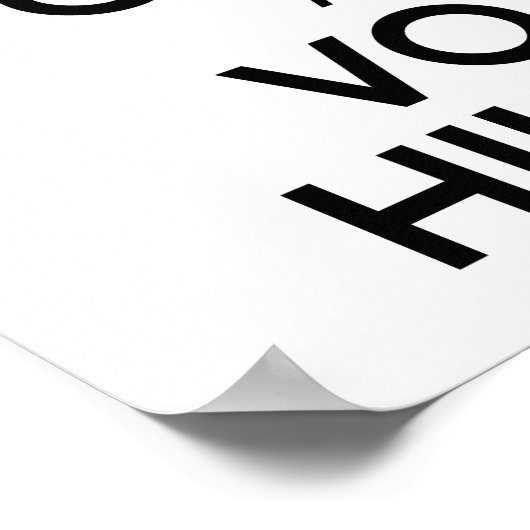 BEHALT CALM UND STIMME HILLARY.pnng Poster (Ecke)