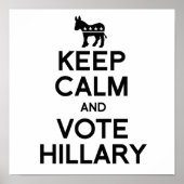 BEHALT CALM UND STIMME HILLARY.pnng Poster (Vorne)