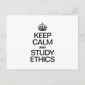 BEHALT CALM UND STUDIENETHIK POSTKARTE (Vorderseite)