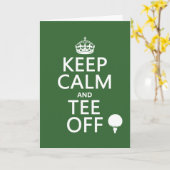 Behalt Calm und T-Shirt Off - Golfgeschenke, alle  Karte (Gelbe Blume)