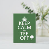 Behalt Calm und T-Shirt Off - Golfgeschenke, alle  Postkarte (Stehend Vorderseite)