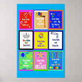 Behalt Calm und Teach Art Poster (Vorne)