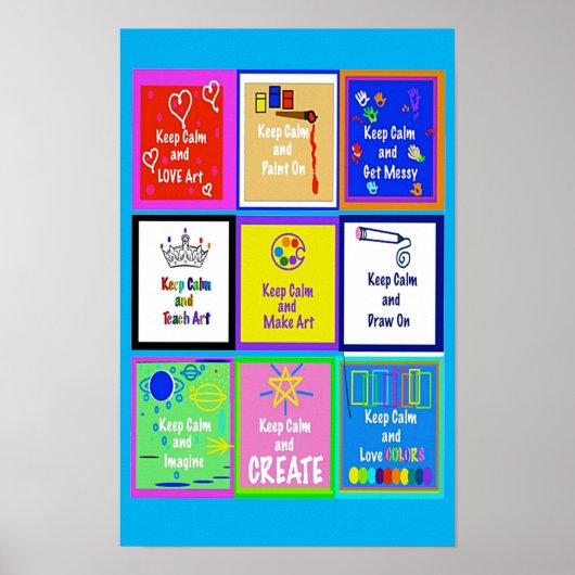 Behalt Calm und Teach Art Poster (Vorne)