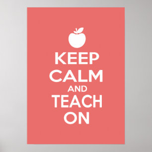 Behalt Calm und Teach on Poster