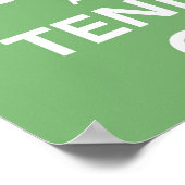 Behalt Calm und Tennis auf Druck Poster (Ecke)