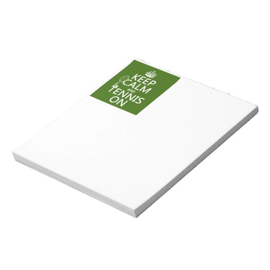 Behalt Calm und Tennis On (beliebige Hintergrundfa Notizblock (Rotiert)