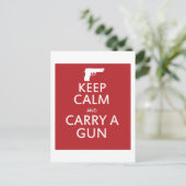 Behalt Calm und trage eine Waffe Postkarte (Stehend Vorderseite)