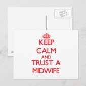 Behalt Calm und Trust a Midfrau Postkarte (Vorne/Hinten)
