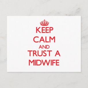 Behalt Calm und Trust a Midfrau Postkarte