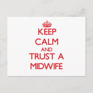Behalt Calm und Trust a Midfrau Postkarte