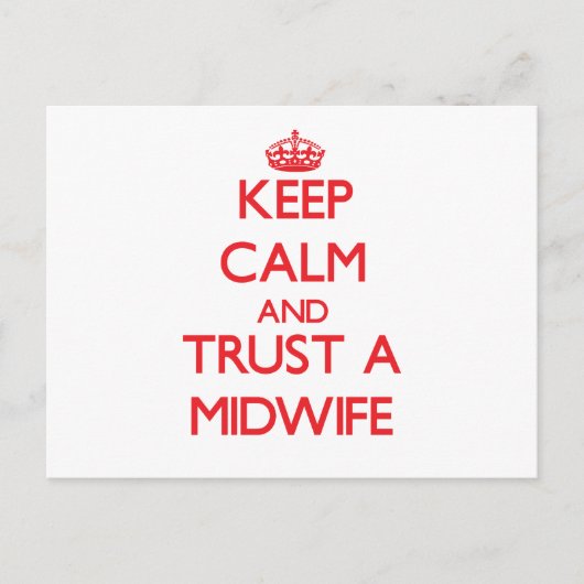 Behalt Calm und Trust a Midfrau Postkarte (Vorderseite)