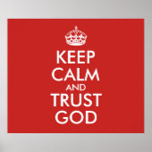 BEHALT CALM UND TRUST GOTT POSTER (Vorne)