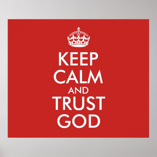BEHALT CALM UND TRUST GOTT POSTER (Vorne)