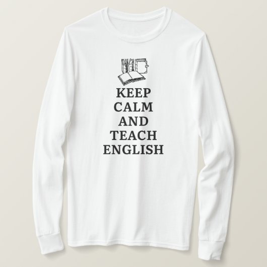 Behalt Calm und unterrichten Englisch Funny Englis T-Shirt (Design vorne)