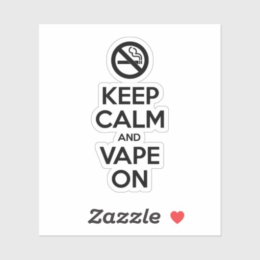 Behalt Calm und Vape On ~ Selbst Motivierend Aufkleber (Blatt)