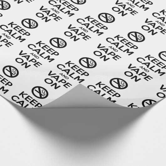 Behalt Calm und Vape On ~ Selbst Motivierend Geschenkpapier (Ecke)